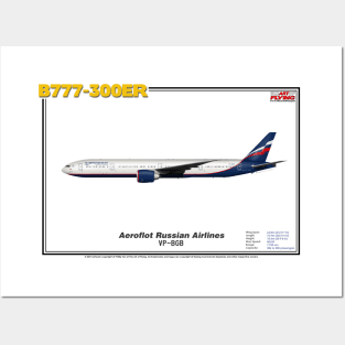 Boeing B777-300ER - Aeroflot Russian Airlines (Art Print) Posters and Art